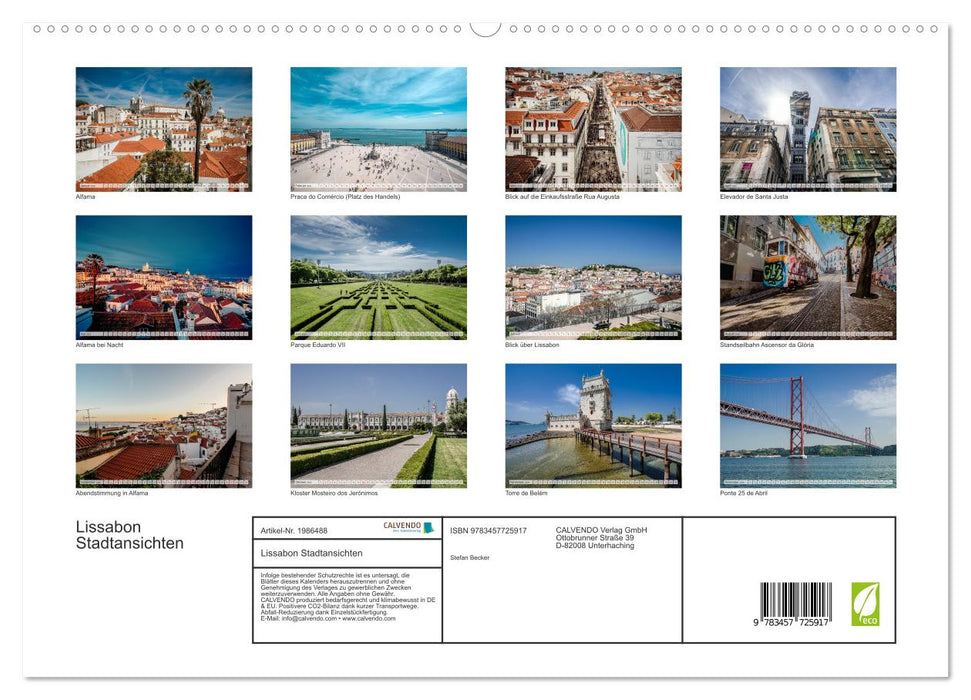 Lissabon Stadtansichten (CALVENDO Premium Wandkalender 2026)