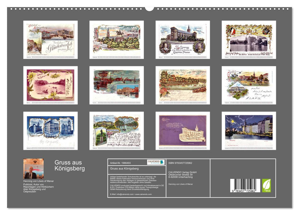 Gruss aus Königsberg (CALVENDO Premium Wandkalender 2026)