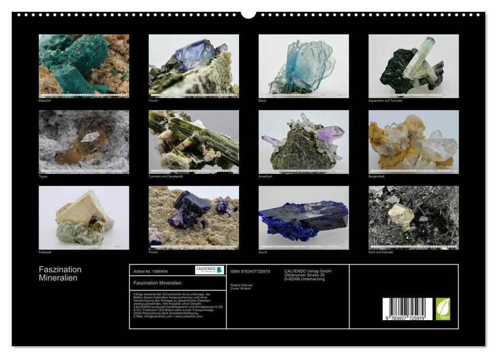 Faszination Mineralien (CALVENDO Premium Wandkalender 2026)