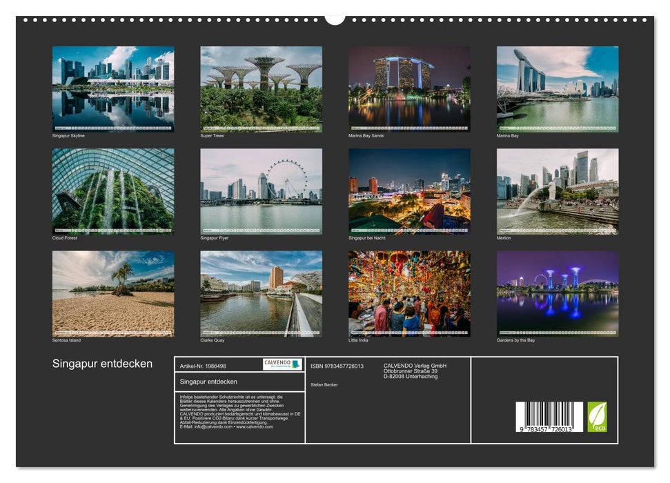 Singapur entdecken (CALVENDO Premium Wandkalender 2026)
