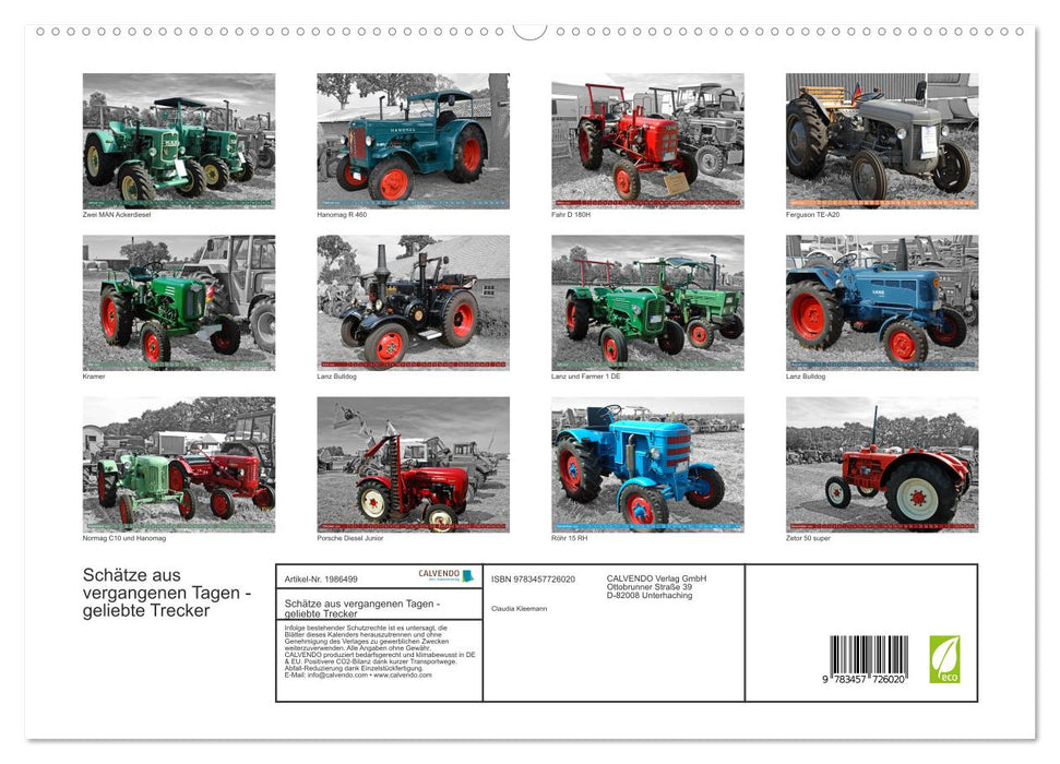 Schätze aus vergangenen Tagen - geliebte Trecker (CALVENDO Wandkalender 2026)
