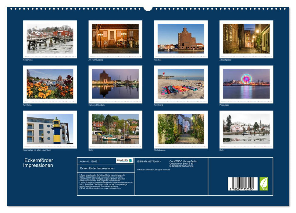 Eckernförder Impressionen (CALVENDO Premium Wandkalender 2026)