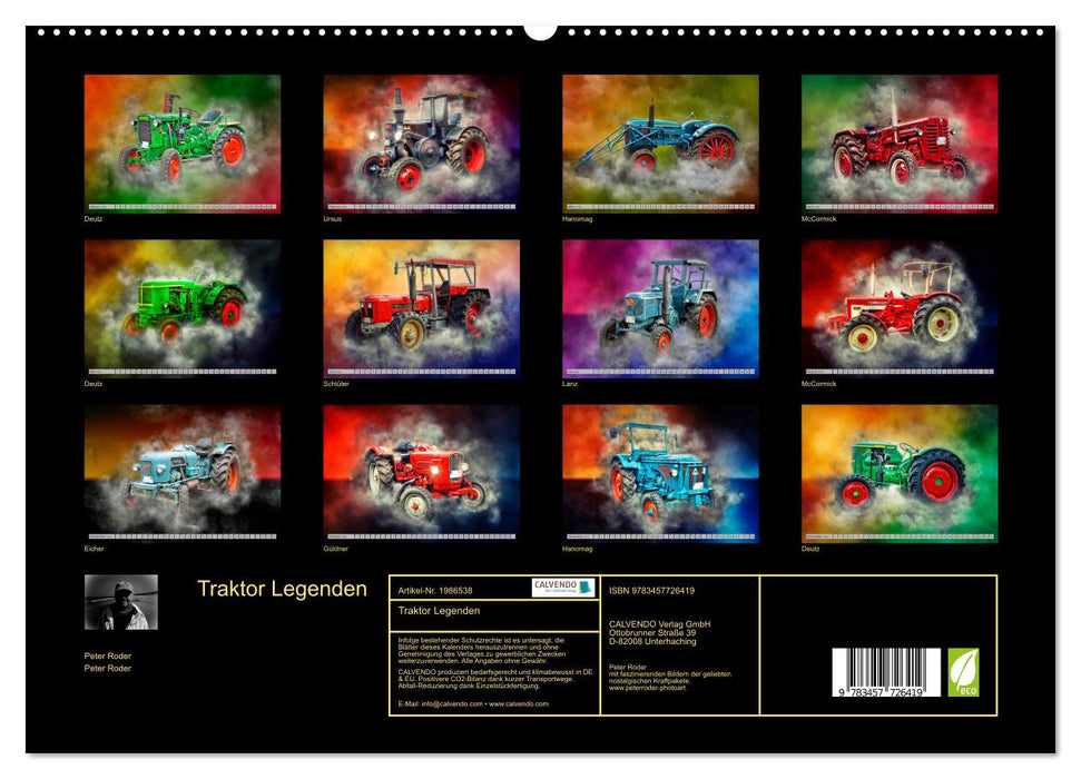 Traktor Legenden (CALVENDO Premium Wandkalender 2026)