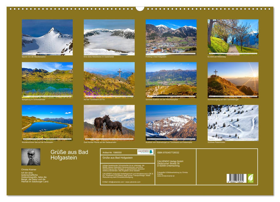 Grüße aus Bad Hofgastein (CALVENDO Wandkalender 2026)