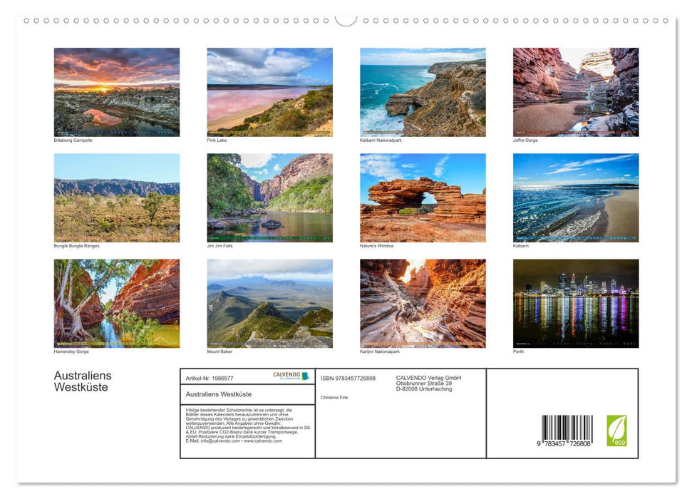 Australiens Westküste (CALVENDO Premium Wandkalender 2026)