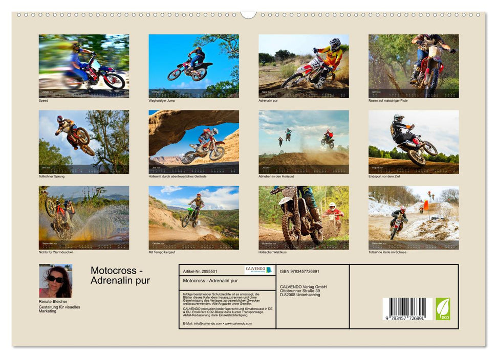 Motocross - Adrenalin pur (CALVENDO Premium Wandkalender 2026)