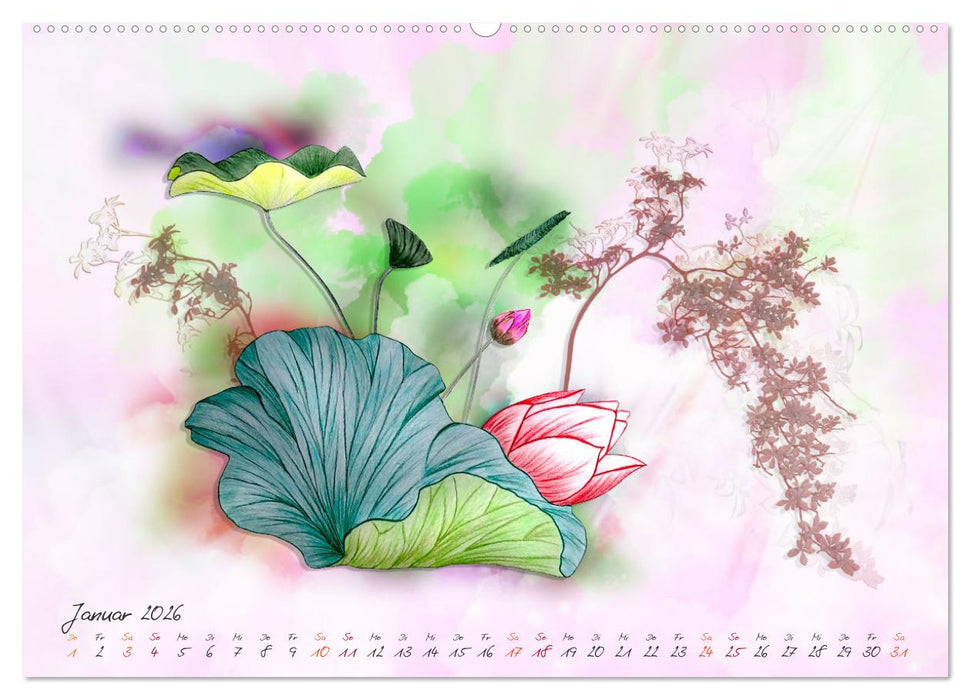 Lotus Blütenzauber (CALVENDO Wandkalender 2026)