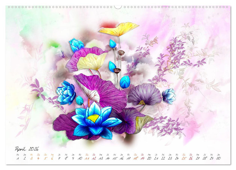 Lotus Blütenzauber (CALVENDO Wandkalender 2026)