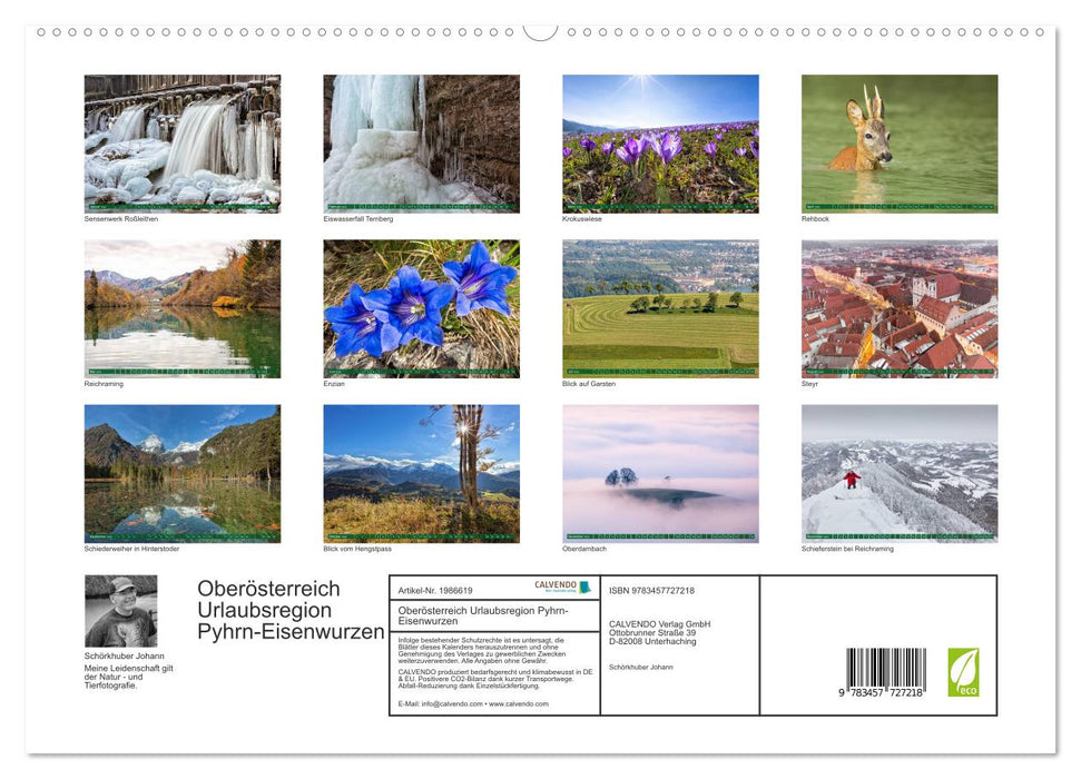 Oberösterreich Urlaubsregion Pyhrn-Eisenwurzen (CALVENDO Premium Wandkalender 2026)