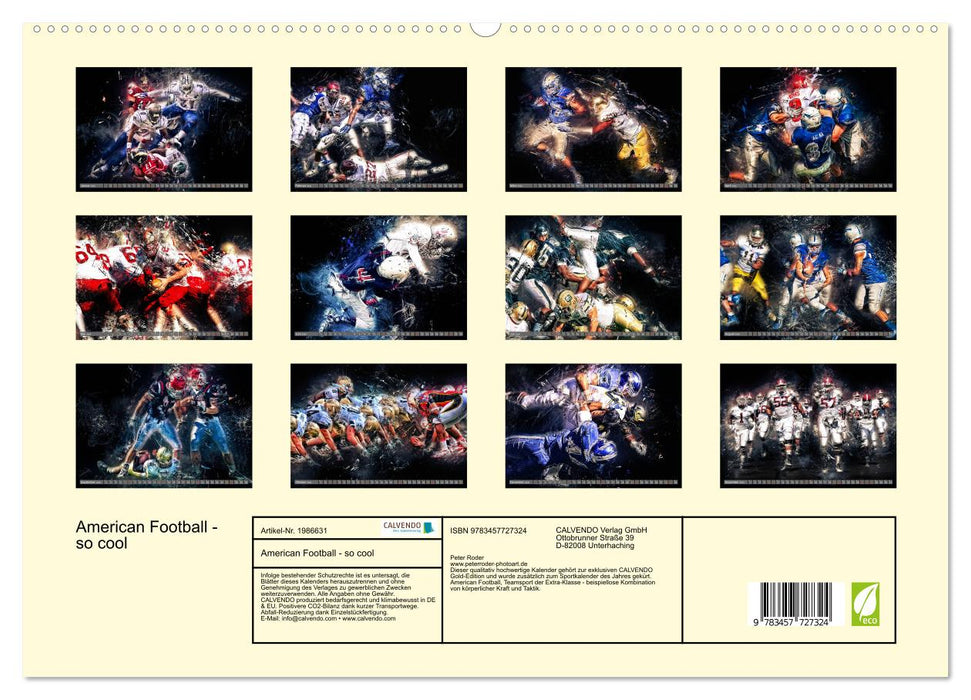 American Football - so cool (CALVENDO Premium Wandkalender 2026)