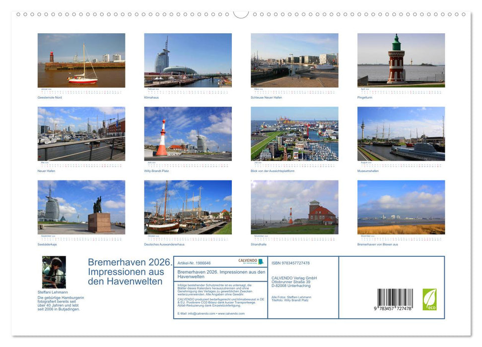 Bremerhaven 2026. Impressionen aus den Havenwelten (CALVENDO Premium Wandkalender 2026)