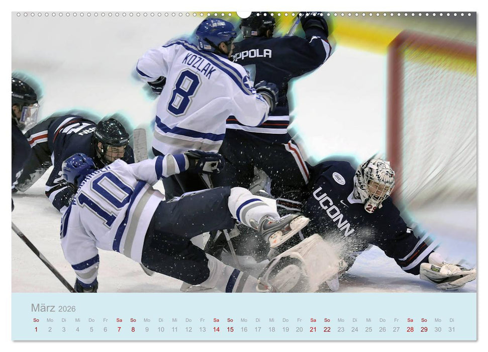 Eishockey! Schneller, härter, das Powergame! (CALVENDO Premium Wandkalender 2026)