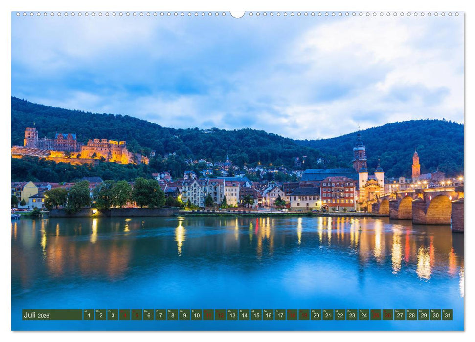 Heidelberger Neckarzauber (CALVENDO Premium Wandkalender 2026)