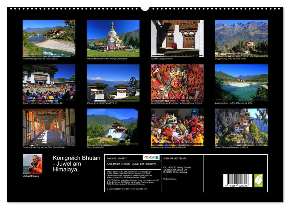 Königreich Bhutan - Juwel am Himalaya (CALVENDO Premium Wandkalender 2026)
