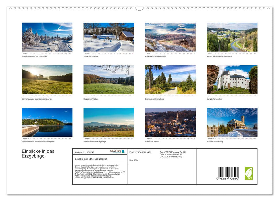 Einblicke in das Erzgebirge (CALVENDO Premium Wandkalender 2026)