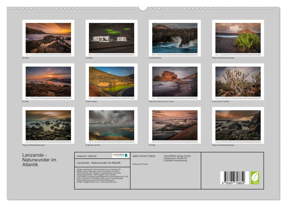 Lanzarote - Naturwunder im Atlantik (CALVENDO Premium Wandkalender 2026)
