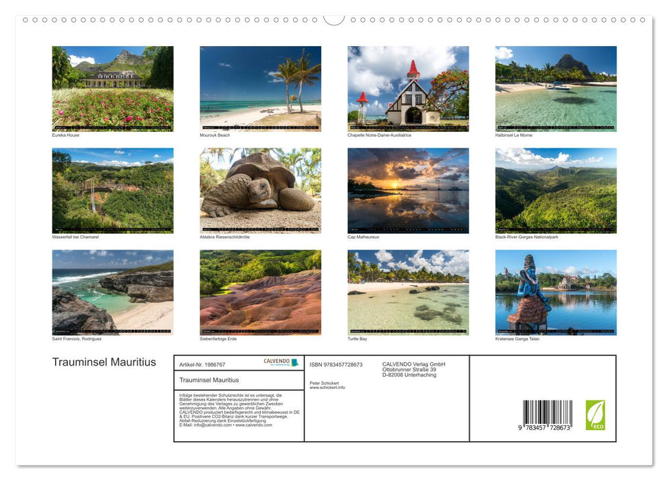 Trauminsel Mauritius (CALVENDO Premium Wandkalender 2026)