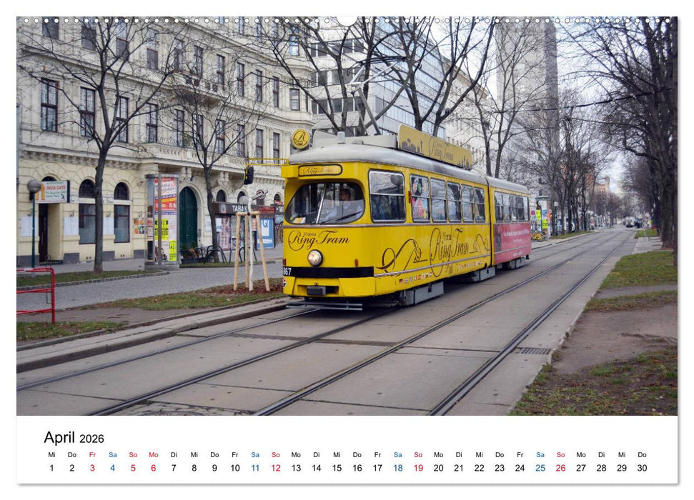 Mit der Bim durch Wien - Die Wiener Straßenbahn (CALVENDO Premium Wandkalender 2026)