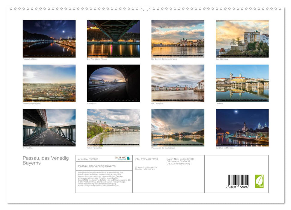 Passau, das Venedig Bayerns (CALVENDO Premium Wandkalender 2026)