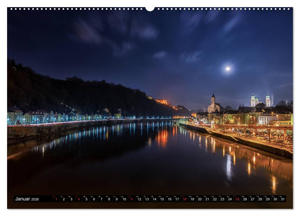 Passau, das Venedig Bayerns (CALVENDO Premium Wandkalender 2026)