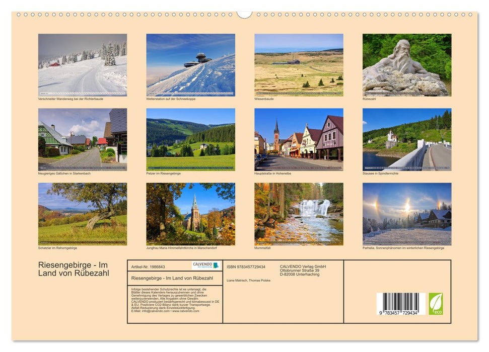 Riesengebirge - Im Land von Rübezahl (CALVENDO Premium Wandkalender 2026)