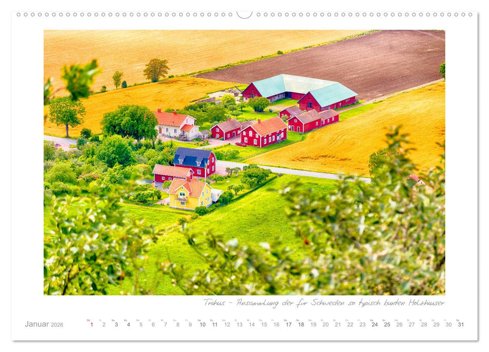 Sehnsucht Schweden - Elche, Natur und Urlaubsträume (CALVENDO Premium Wandkalender 2026)