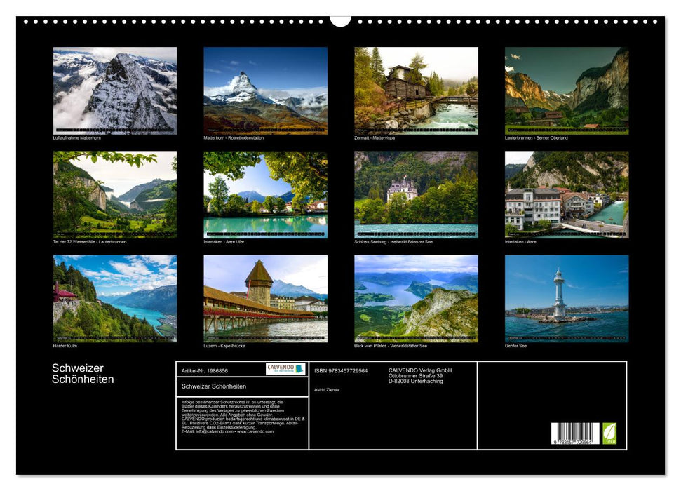 Schweizer Schönheiten (CALVENDO Wandkalender 2026)