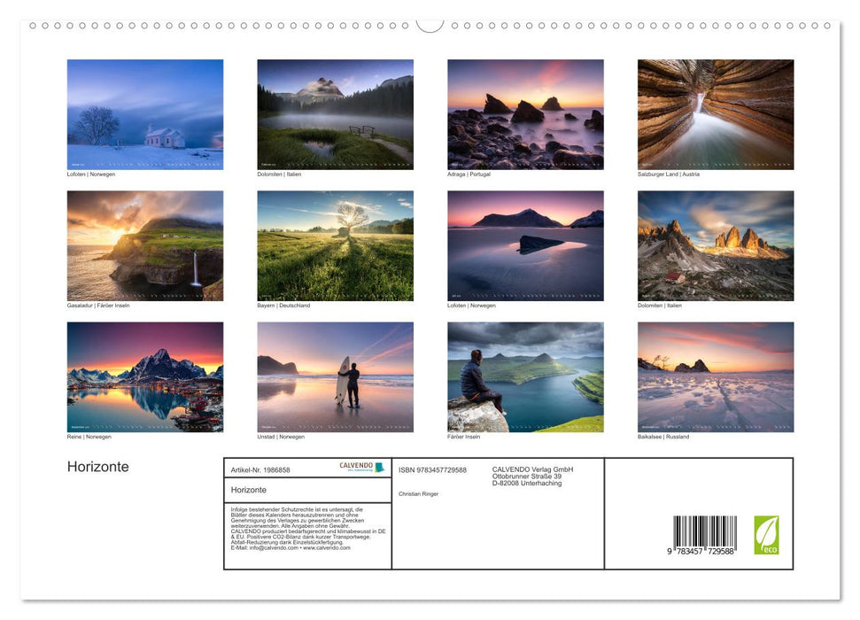 Horizonte (CALVENDO Premium Wandkalender 2026)