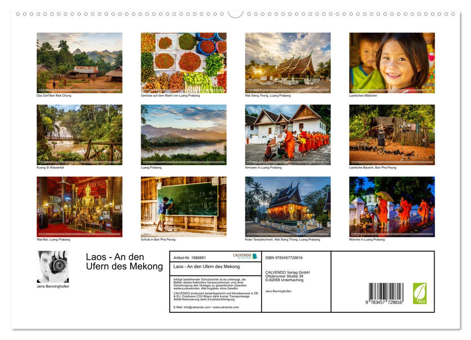 Laos - An den Ufern des Mekong (CALVENDO Premium Wandkalender 2026)