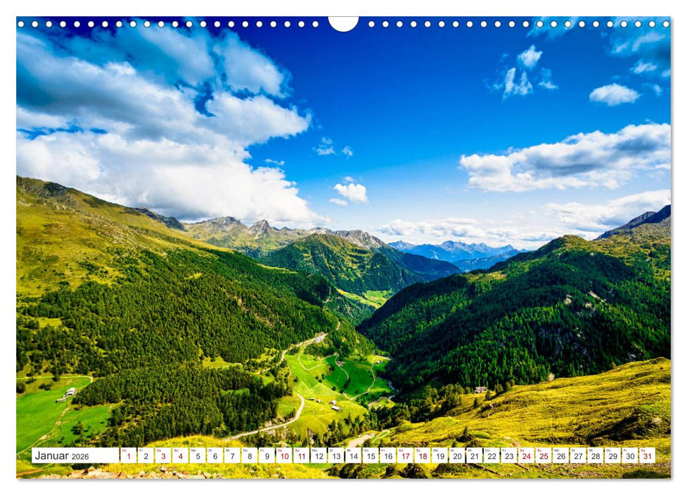 ALPENPÄSSE Österreich - Schweiz - Italien (CALVENDO Wandkalender 2026)