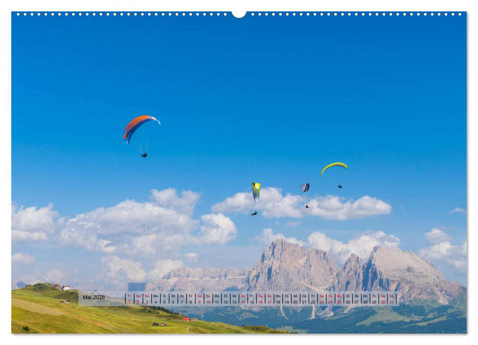 Paragliding - lautloses Schweben (CALVENDO Premium Wandkalender 2026)