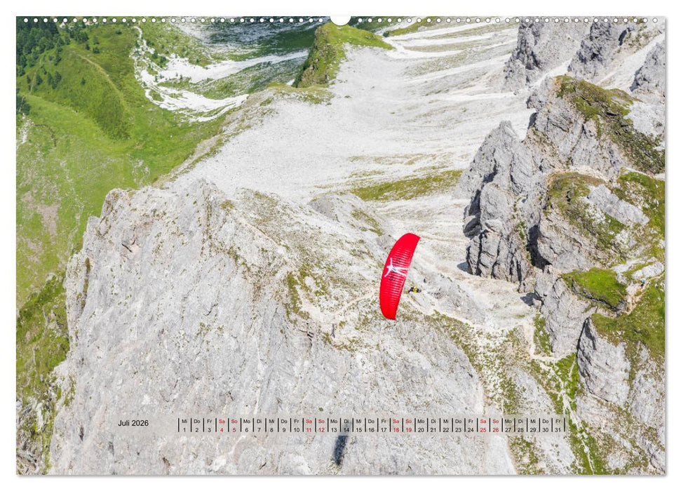 Paragliding - lautloses Schweben (CALVENDO Premium Wandkalender 2026)