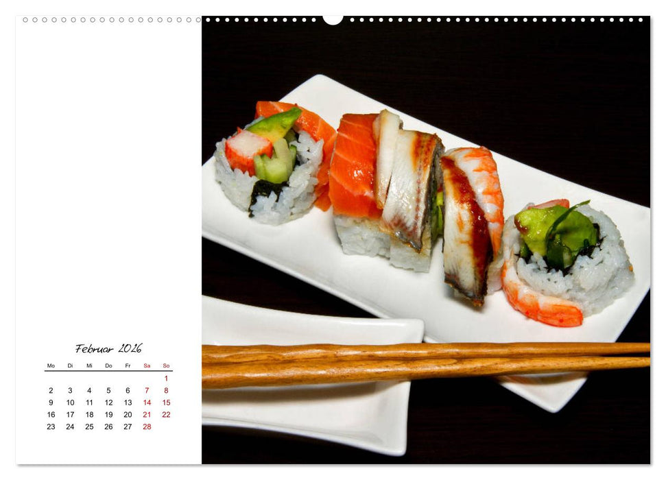 Sashimi und Sushi. Japans Köstlichkeiten (CALVENDO Premium Wandkalender 2026)