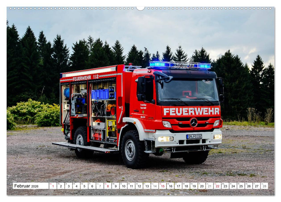 Feuerwehrfahrzeuge (CALVENDO Premium Wandkalender 2026)