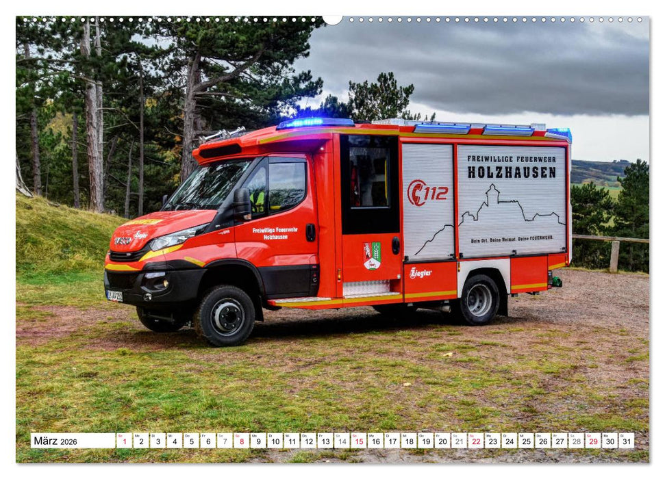 Feuerwehrfahrzeuge (CALVENDO Premium Wandkalender 2026)