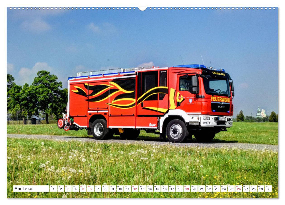 Feuerwehrfahrzeuge (CALVENDO Premium Wandkalender 2026)