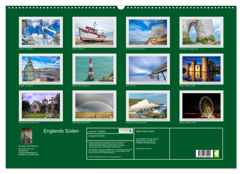 Englands Süden (CALVENDO Wandkalender 2026)