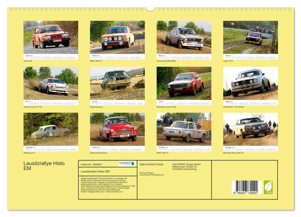 Lausitzrallye Histo EM (CALVENDO Premium Wandkalender 2026)