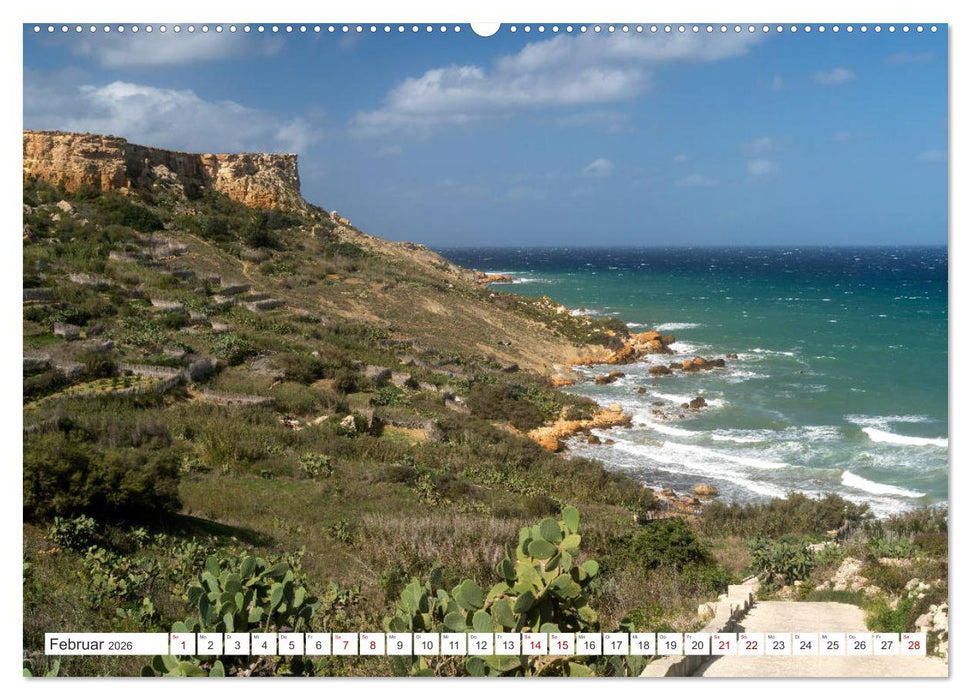 Malta - Gozo und Comino (CALVENDO Premium Wandkalender 2026)