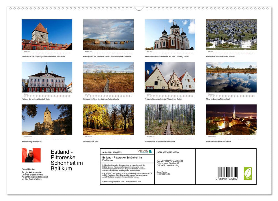Estland - Pittoreske Schönheit im Baltikum (CALVENDO Premium Wandkalender 2026)