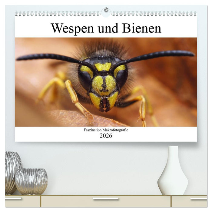 Faszination Makrofotografie: Wespen und Bienen (CALVENDO Premium Wandkalender 2026)