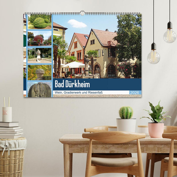 Bad Dürkheim - Wein, Gradierwerk und Riesenfaß (CALVENDO Wandkalender 2026)