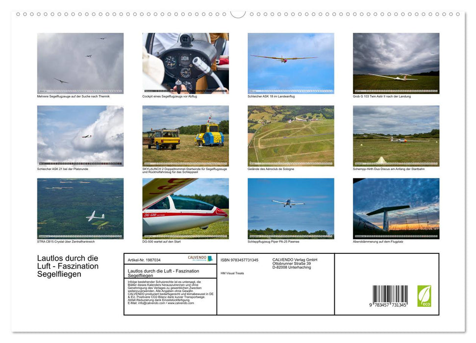 Lautlos durch die Luft - Faszination Segelfliegen (CALVENDO Premium Wandkalender 2026)