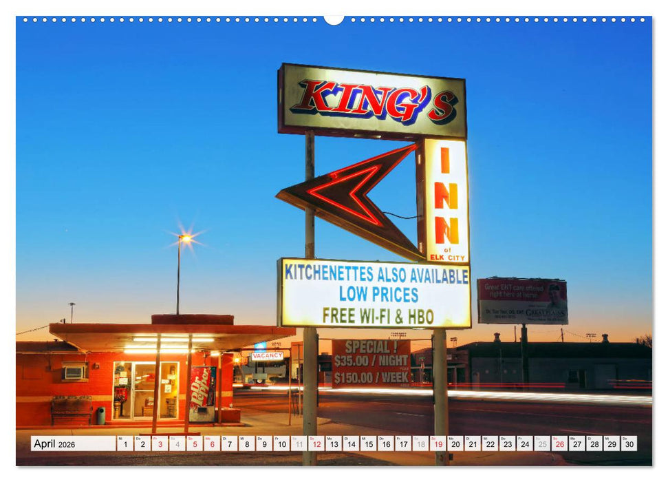 American Motels - Nostalgie mit Neon (CALVENDO Wandkalender 2026)