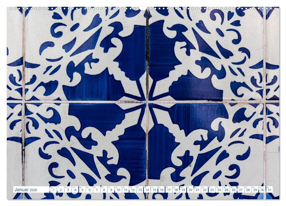 Fliesen von Lissabon (CALVENDO Premium Wandkalender 2026)