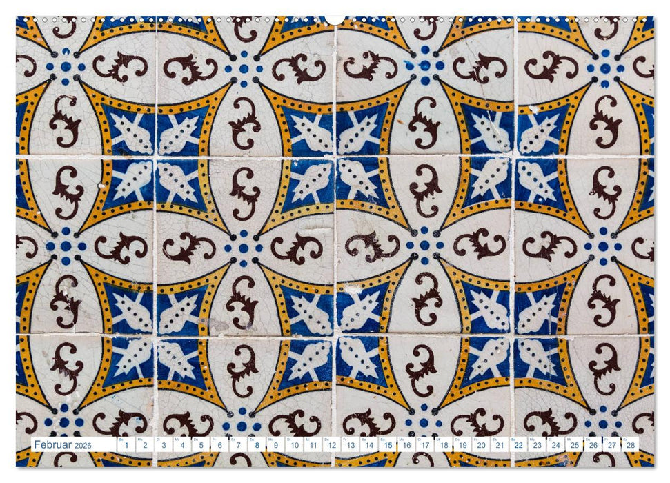 Fliesen von Lissabon (CALVENDO Premium Wandkalender 2026)