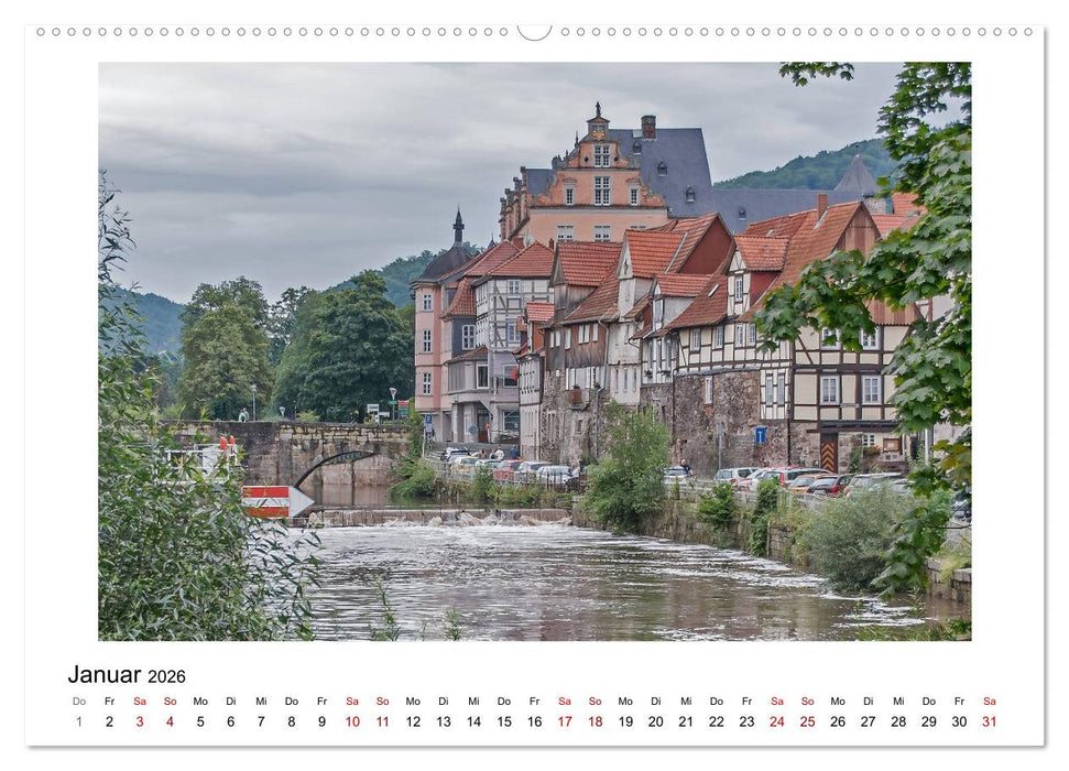 Faszination Fachwerk - an Weser und Ilme (CALVENDO Premium Wandkalender 2026)