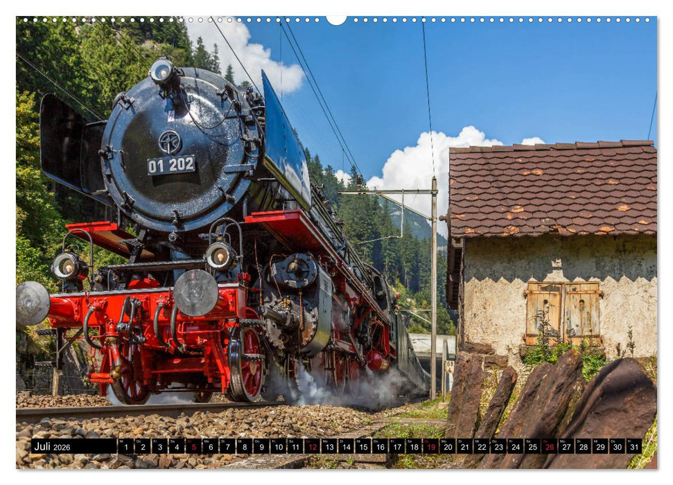 Eisenbahn-Nostalgie - Oldtimer auf Schweizer Schienen (CALVENDO Premium Wandkalender 2026)