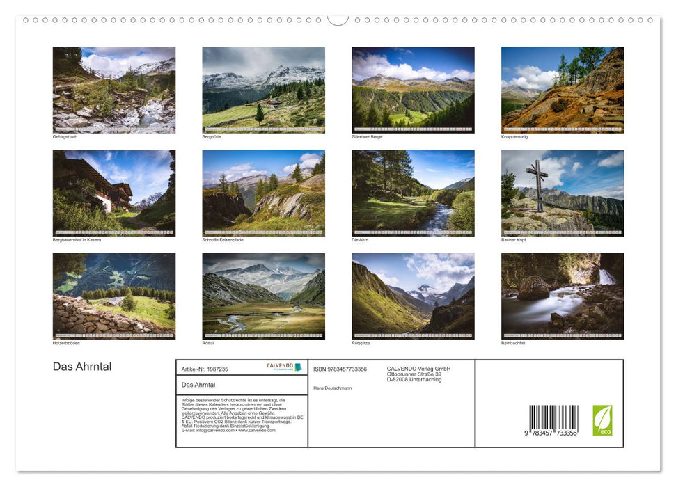 Das Ahrntal (CALVENDO Premium Wandkalender 2026)