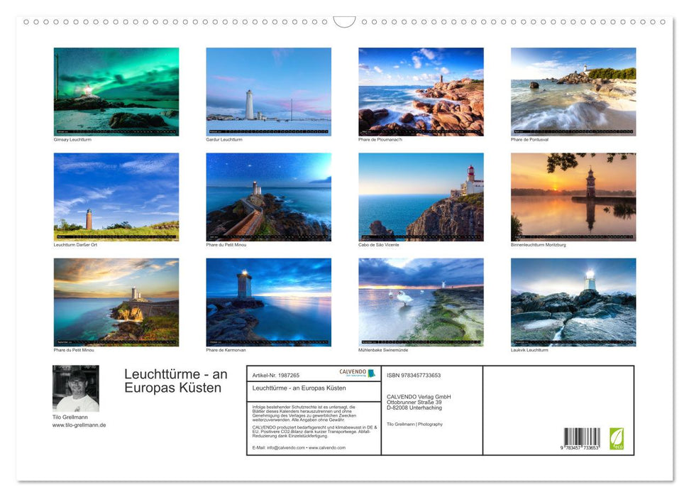 Leuchttürme - an Europas Küsten (CALVENDO Wandkalender 2026)